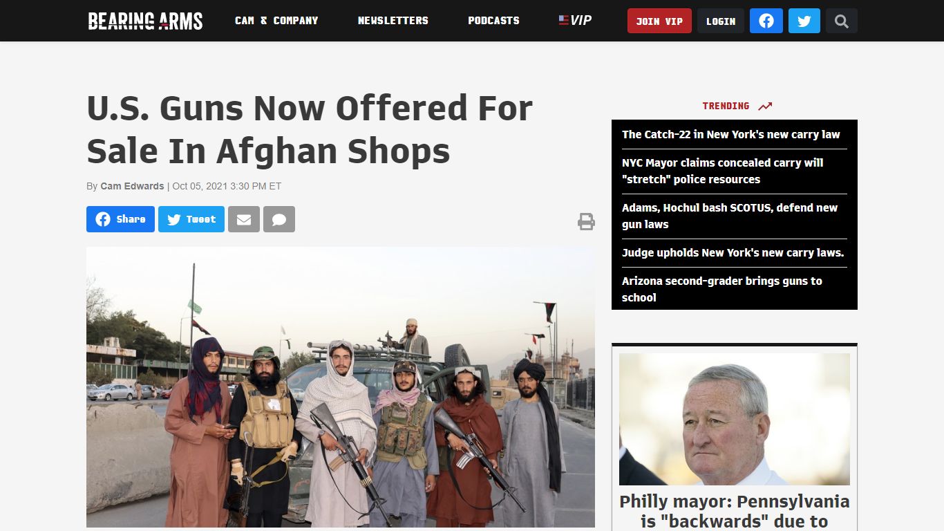 U.S. Guns Now Offered For Sale In Afghan Shops – Bearing Arms